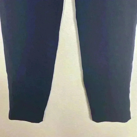 Calvin Klein Navy Ankle Work Pants with Silky Stripe Detail Size 4 - Picture 4 of 8